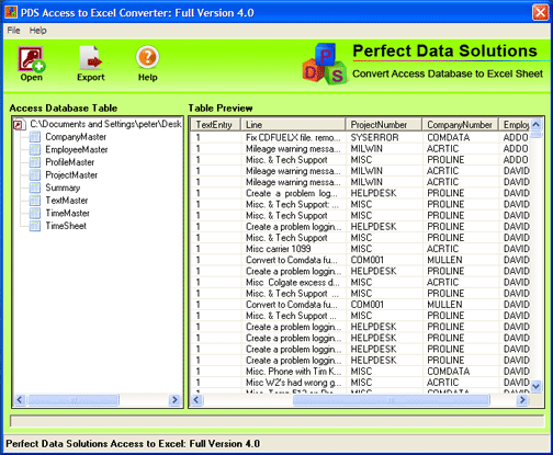 Click to view Export Access to Excel 4.0 screenshot