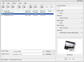 Click to view Ultra MKV Converter 4.4.0311 screenshot