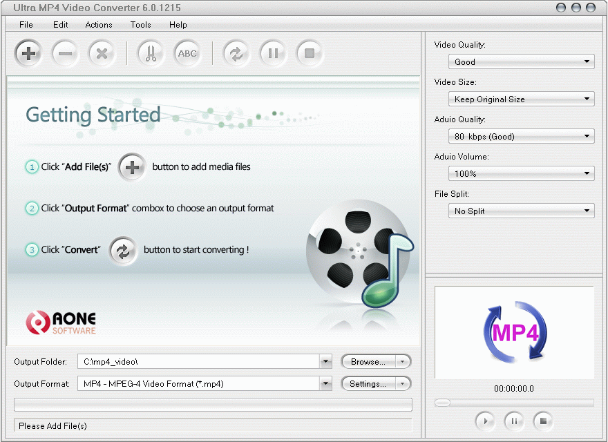 Click to view Ultra MP4 Video Converter 6.0.0202 screenshot