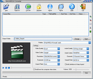 Click to view Allok MPEG4 Converter 6.2.0603 screenshot