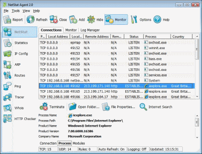 Click to view NetStat Agent 3.5 screenshot