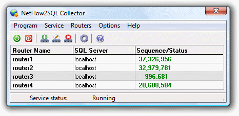 Click to view NetFlow2SQL Collector 2.0.1041 screenshot