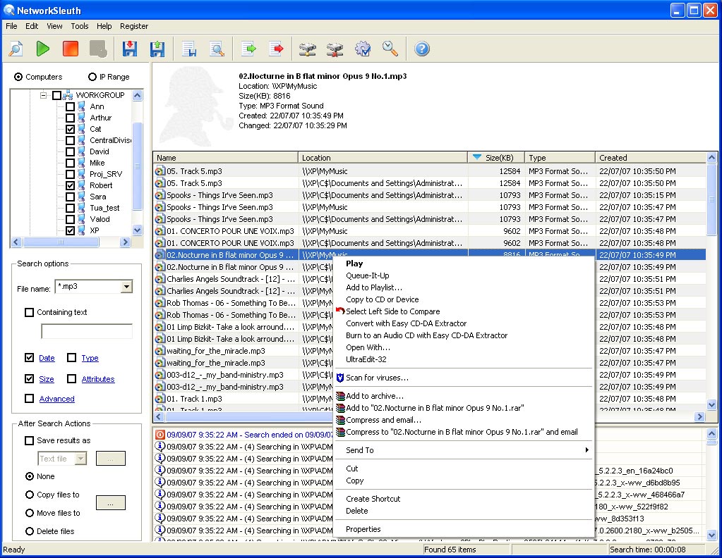 Click to view NetworkSleuth 3.0 screenshot