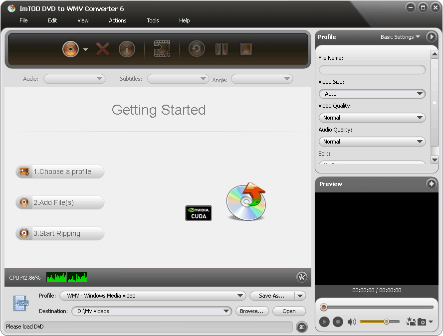 Click to view ImTOO DVD to WMV Converter 6.6.0.0623 screenshot