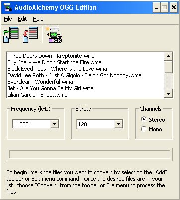 Click to view AudioAlchemy OGG Edition 3.0 screenshot
