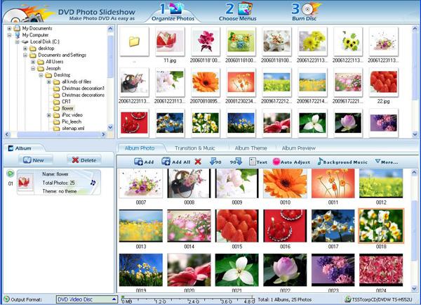 Click to view DVD Photo Slideshow Dulex 8.05 screenshot