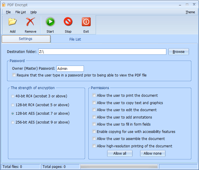 Click to view PDFArea PDF Encrypt 6.3 screenshot