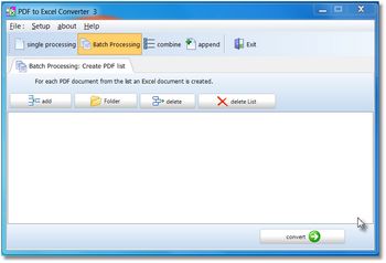 Click to view PDF to Excel Converter 3.2 screenshot