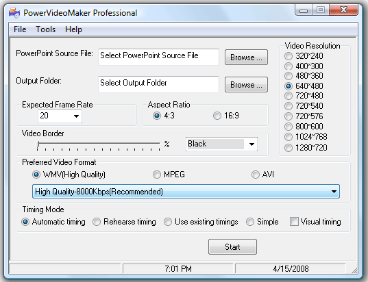 Click to view PowerVideoMaker Professional 5.0 screenshot