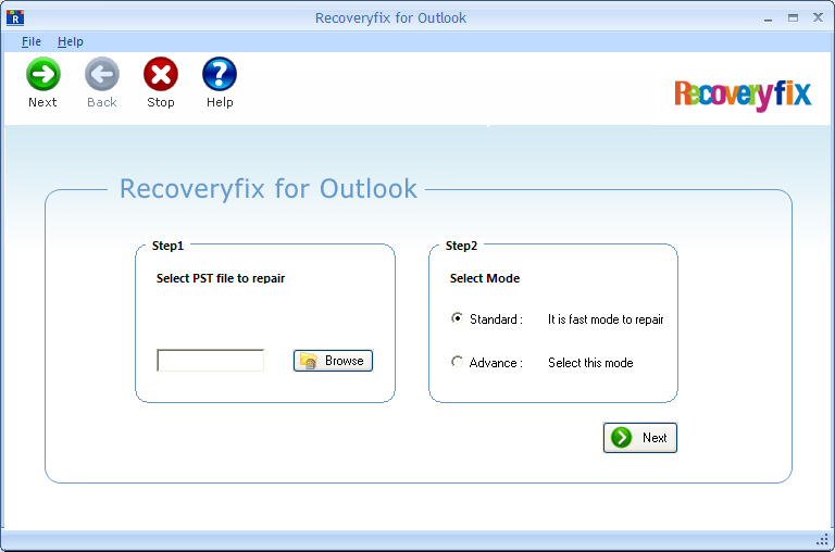 Click to view Outlook Recovery 11.04 screenshot
