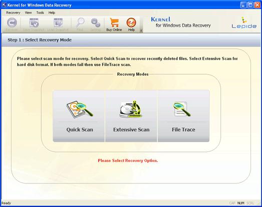 Click to view Recover Deleted Folders 10.09.01 screenshot