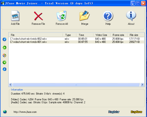 Click to view Jfuse Movie Joiner 5.23.5 screenshot