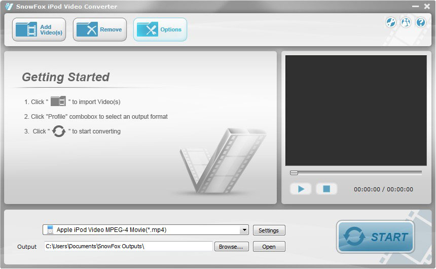 Click to view SnowFox iPod Video Converter 3.0.0 screenshot