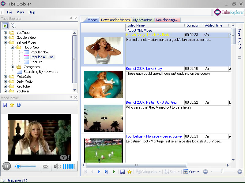 Click to view Tube Explorer Lite 3.0.0 screenshot