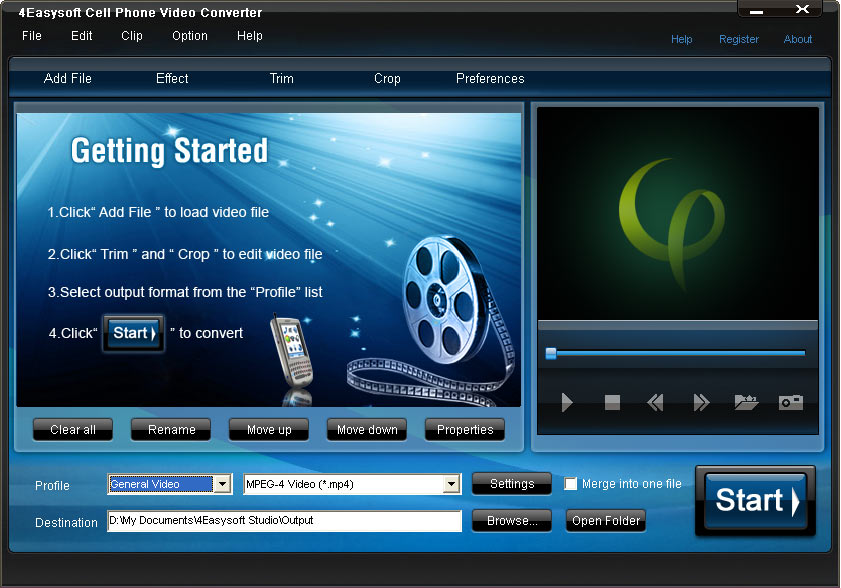 Click to view 4Videosoft Cell Phone Video Converter 3.2.08 screenshot