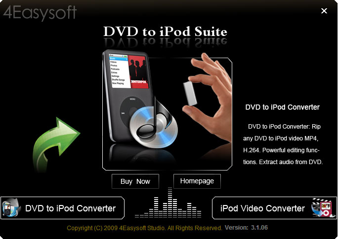 Click to view 4Easysoft DVD to iPod Suite 4.1.06 screenshot