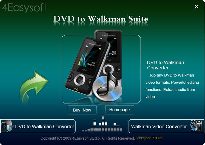 Click to view 4Easysoft DVD to Walkman Suite 3.2.28 screenshot