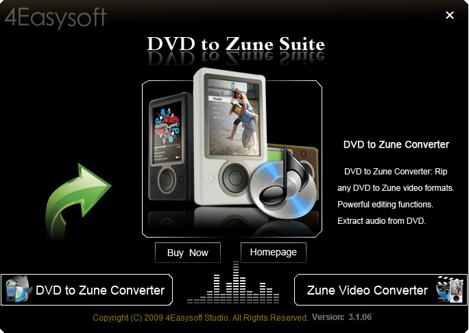 Click to view 4Videosoft DVD to Zune Suite 3.1.10 screenshot