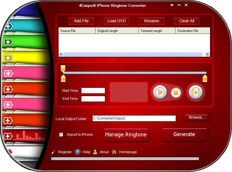 Click to view 4Easysoft iPhone Ringtone Converter 4.2.16 screenshot