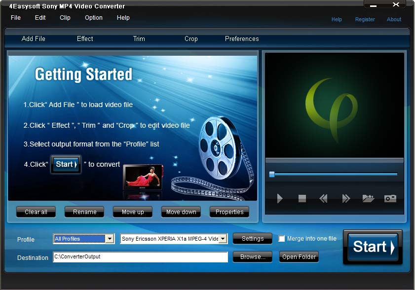 Click to view 4Easysoft Sony MP4 Video Converter 3.3.02 screenshot
