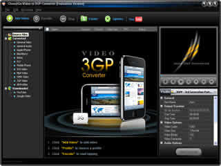 Click to view Clone2Go Video to 3GP Converter 2.5.0 screenshot