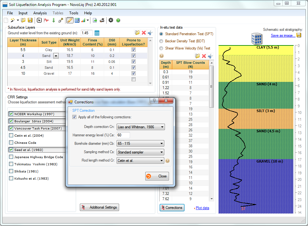 Click to view Soil Liquefaction Analysis Software - NovoLIQ 3.0 screenshot