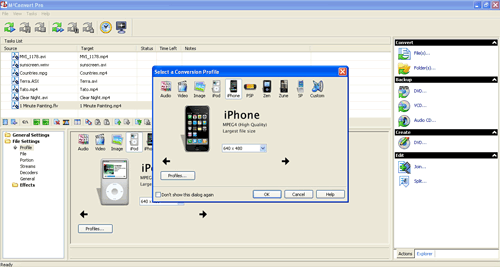 Click to view M2Convert Professional 3.0 screenshot