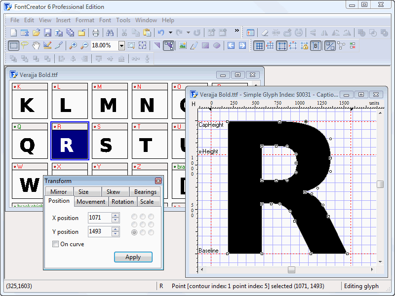 Click to view FontCreator 6.5 screenshot