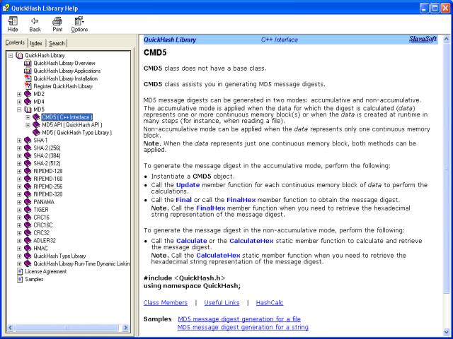 Click to view QuickHash Library 3.02 screenshot