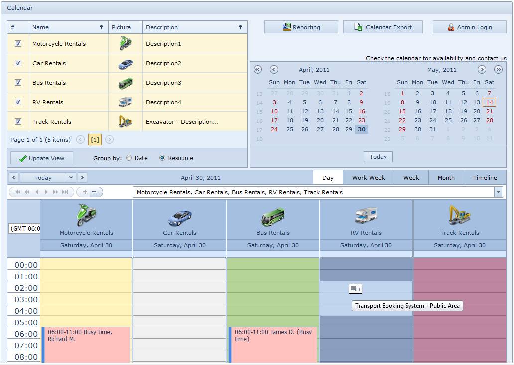 Click to view Transport Booking System 4.2 screenshot