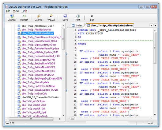 Click to view AzSQL Script Decryptor 4.30 screenshot