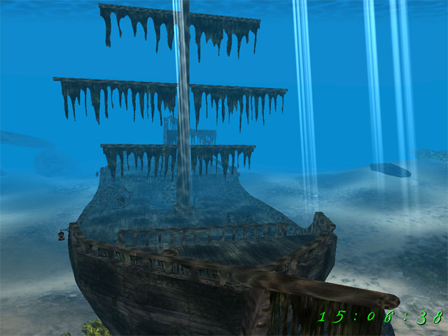 Click to view Sunken Ship 3D Screensaver 1.0.3 screenshot