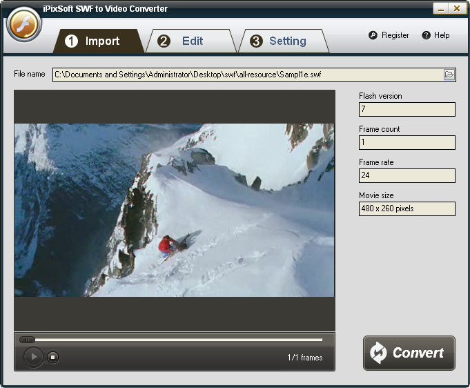 Click to view iPixSoft SWF to Video Converter 1.7.0 screenshot