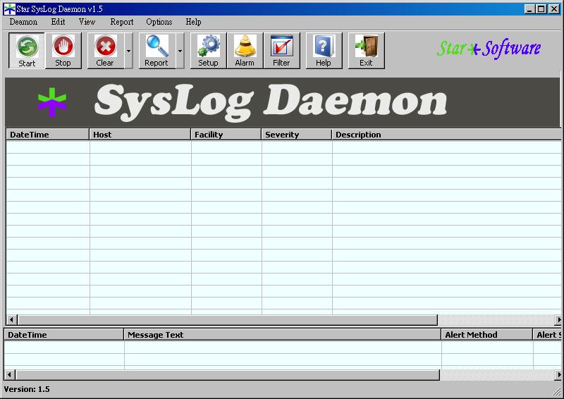 Click to view Star SysLog Daemon 1.5.1 screenshot