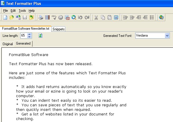 Click to view Text Formatter Plus 1.2.13 screenshot