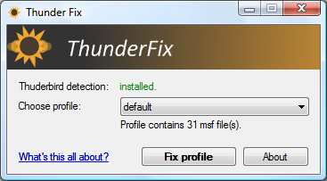 Click to view ThunderFix 1.0.0.1 screenshot
