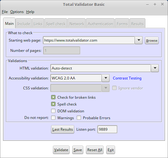 Click to view Total Validator Tool 8.5.0 screenshot