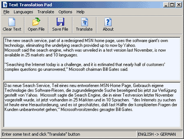 Click to view Translation Pad 2.14 screenshot