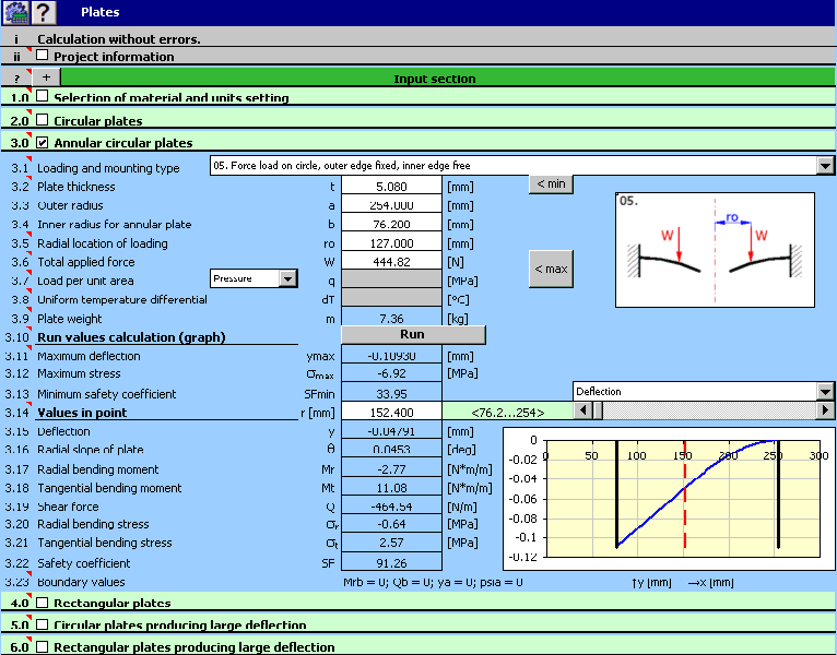 Click to view MITCalc - Plates 1.13 screenshot