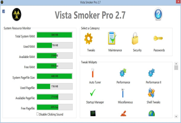 Click to view Vista Smoker Pro 2.7 screenshot