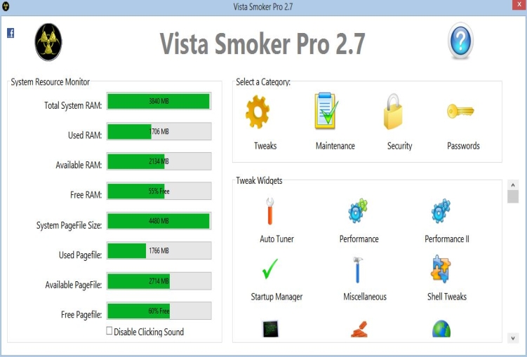 Click to view Vista Smoker Pro 2.7 screenshot