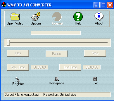 Click to view WMV to AVI Converter 3.1.9.6 screenshot