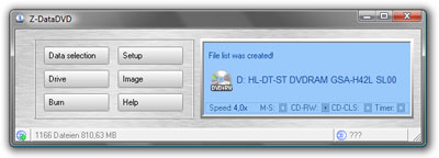 Click to view Z-DataDVD 4.6 screenshot