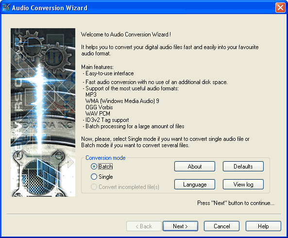 Click to view Audio Conversion Wizard 2.0 screenshot