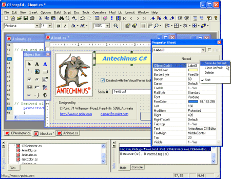 Click to view Antechinus C# Editor 6.2 screenshot
