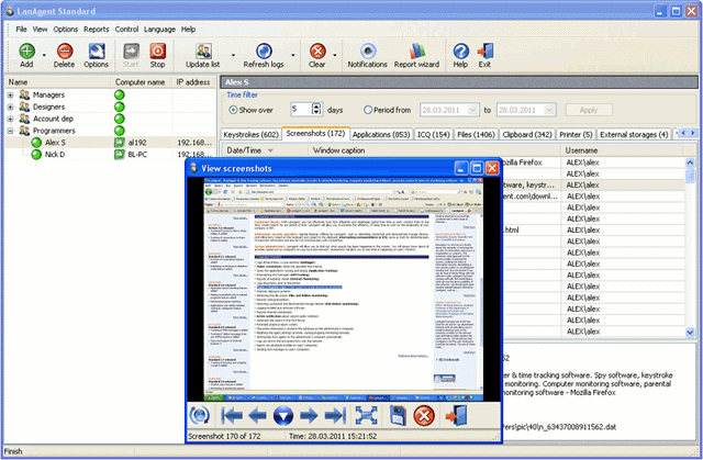 Click to view LanAgent Standard 4.3.15 screenshot