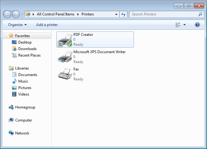 Click to view PDF Creator for Windows 7.00 screenshot