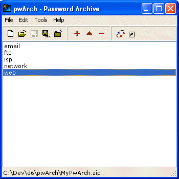 Click to view pwArch 1.6 screenshot
