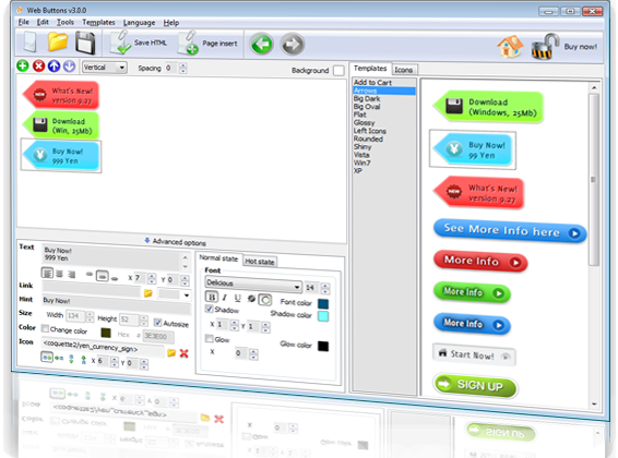 Click to view Design Web Buttons 1.0 screenshot