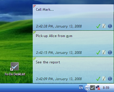 Click to view To-Do DeskList 2.00 screenshot